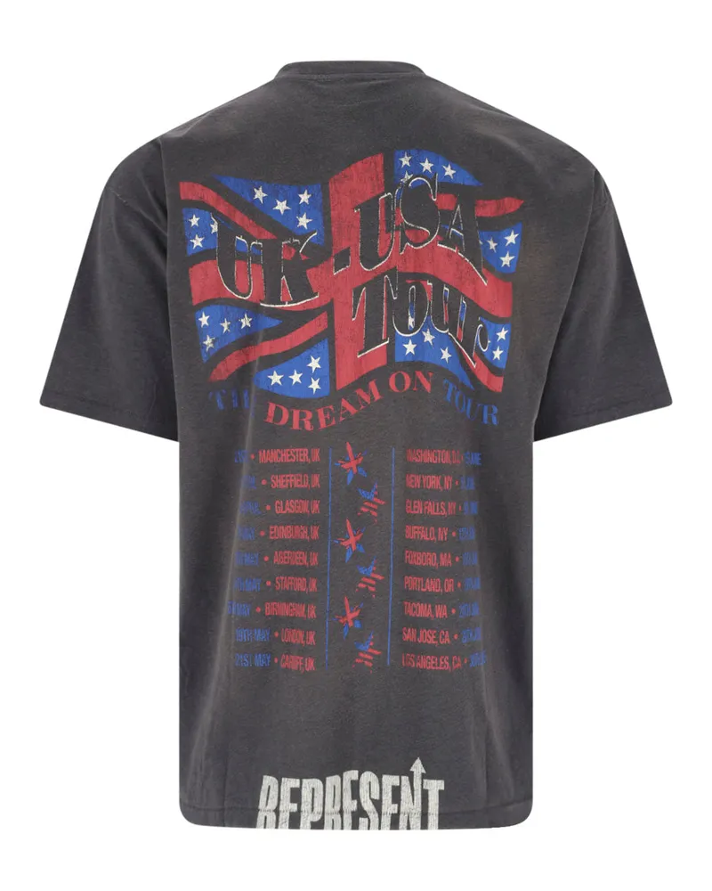 REPRESENT Men T-Shirts And Polos Grey Cotton Gray