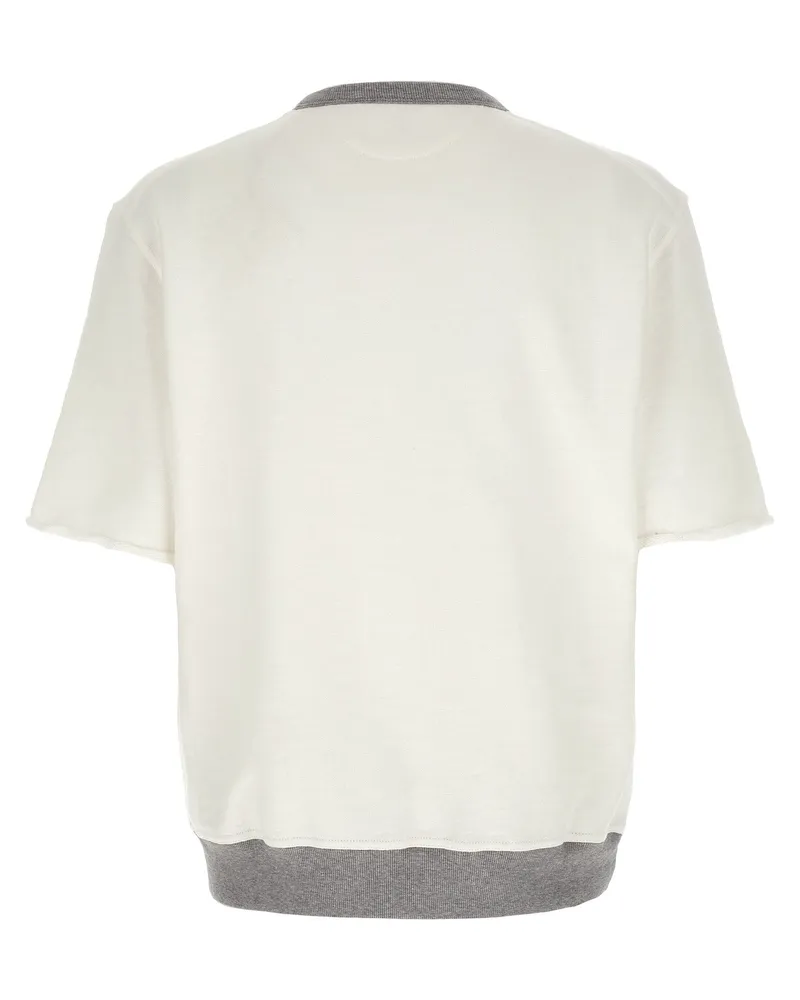 Brunello Cucinelli Men White Cotton Sweatshirt Clothing White