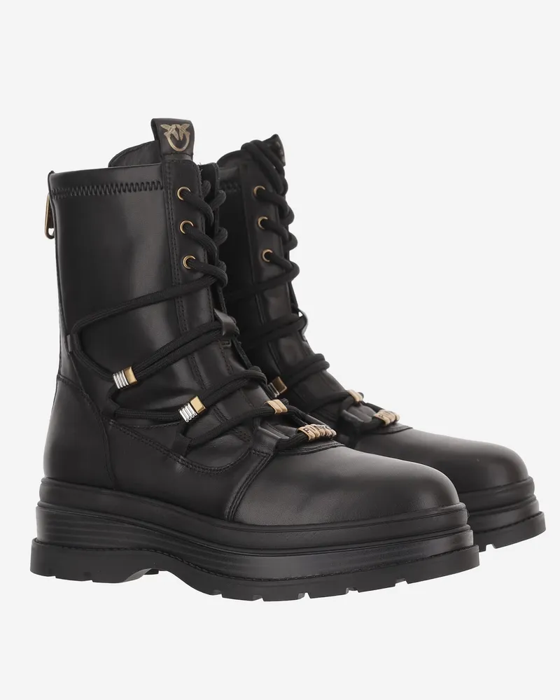 Pinko Women's Leather Ankle Boots Black Upper: Cow Black