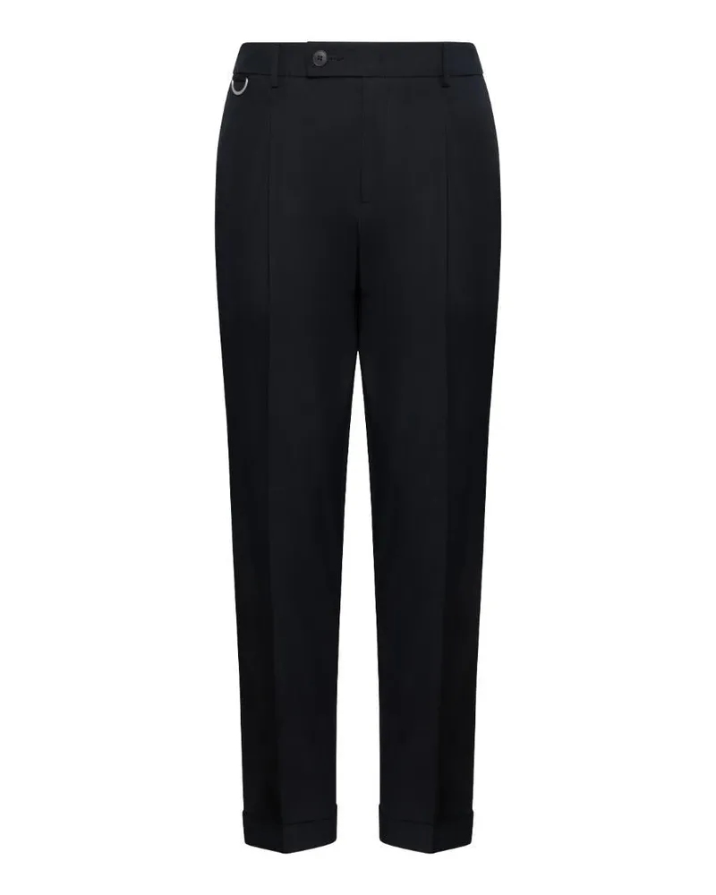 Low Brand Men's Trousers Carrot Fit Black Cotton Black