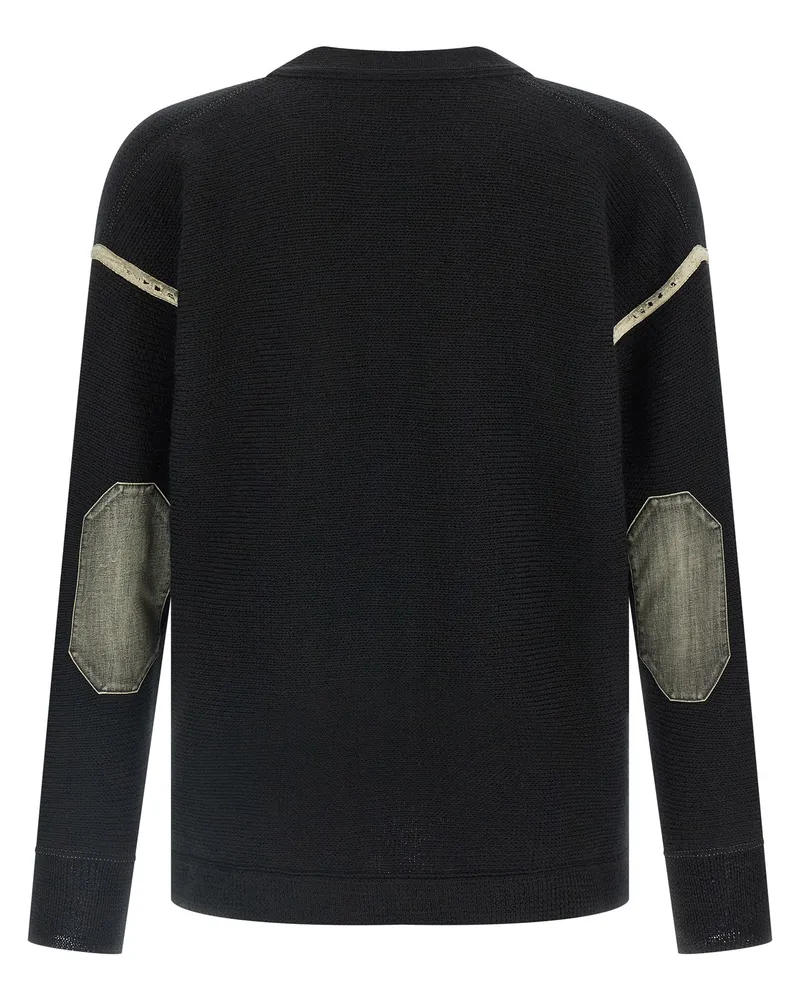 Maison Margiela Men's Black Virgin Wool Cardigan Clothing Black