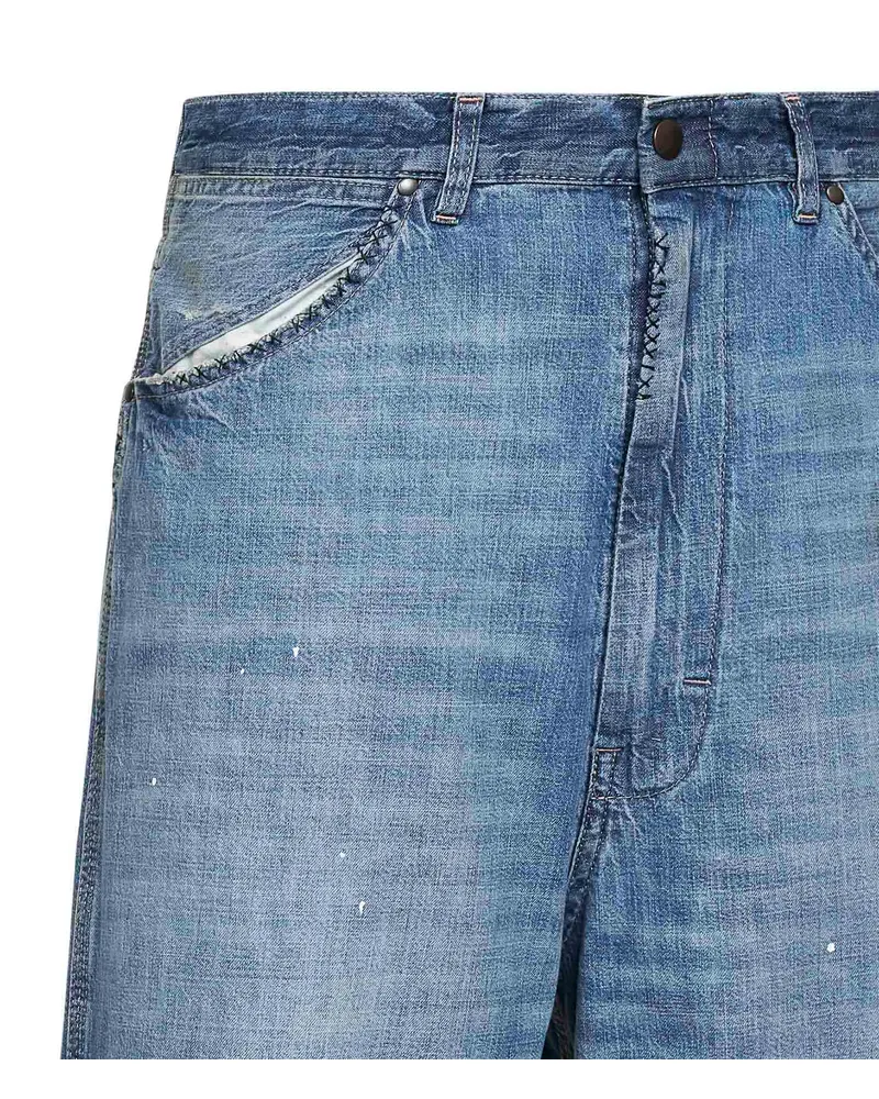 Maison Margiela Wide-Leg Denim Jeans — Blue Blue