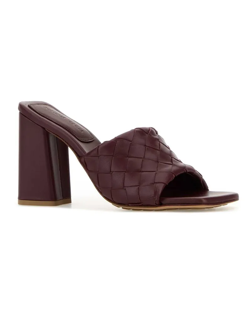 Bottega Veneta Women's Parco Mule Burgundy Lamb Sandal Burgundy