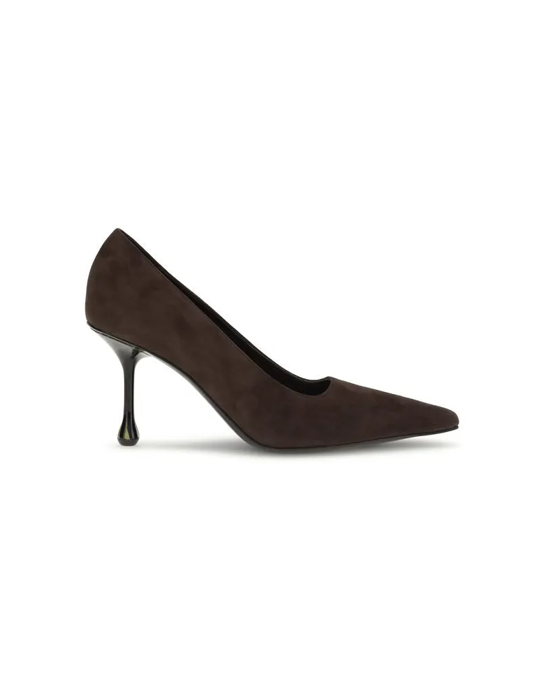 Jimmy Choo Women's Ixia Pump Brown Upper Leather Sole Brown