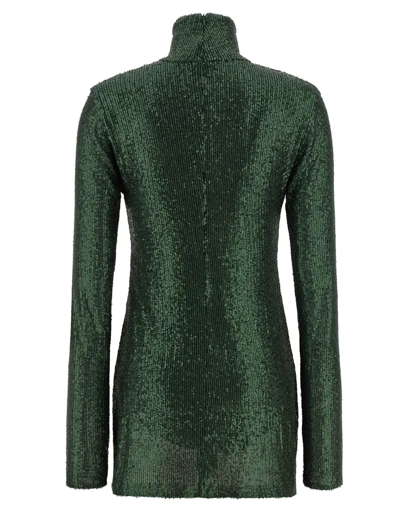 Norma Kamali Women's Bicolor Polyester Short Dress Green