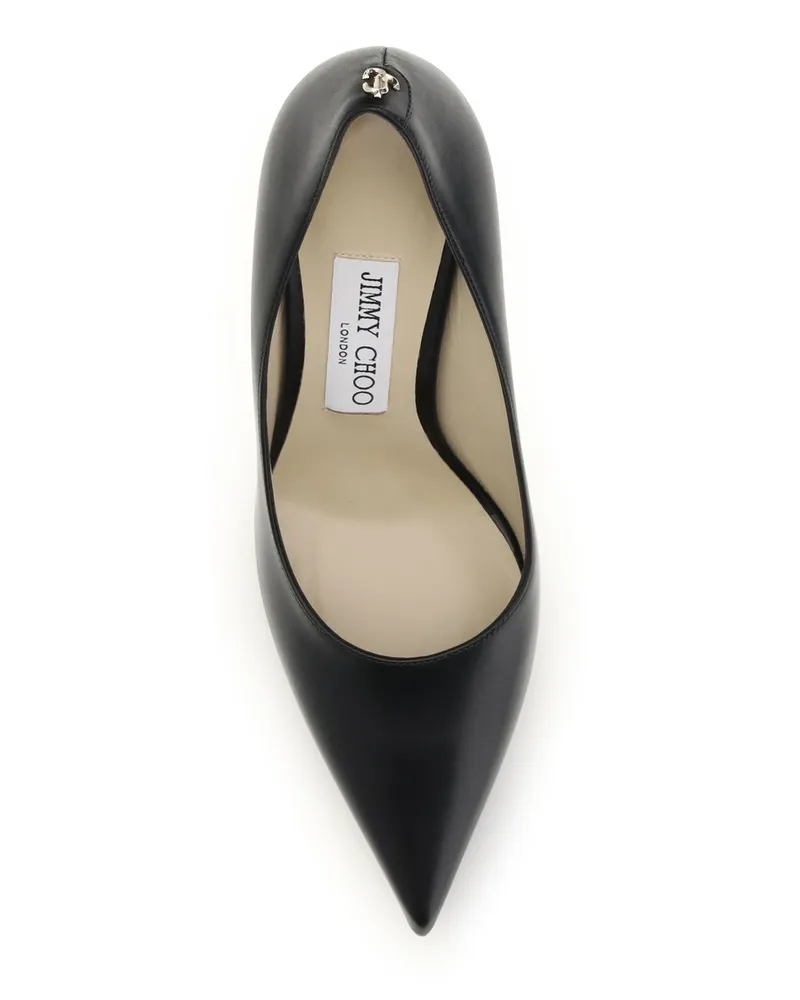 Jimmy Choo Pointed-Toe Calfskin Pump — Black Black