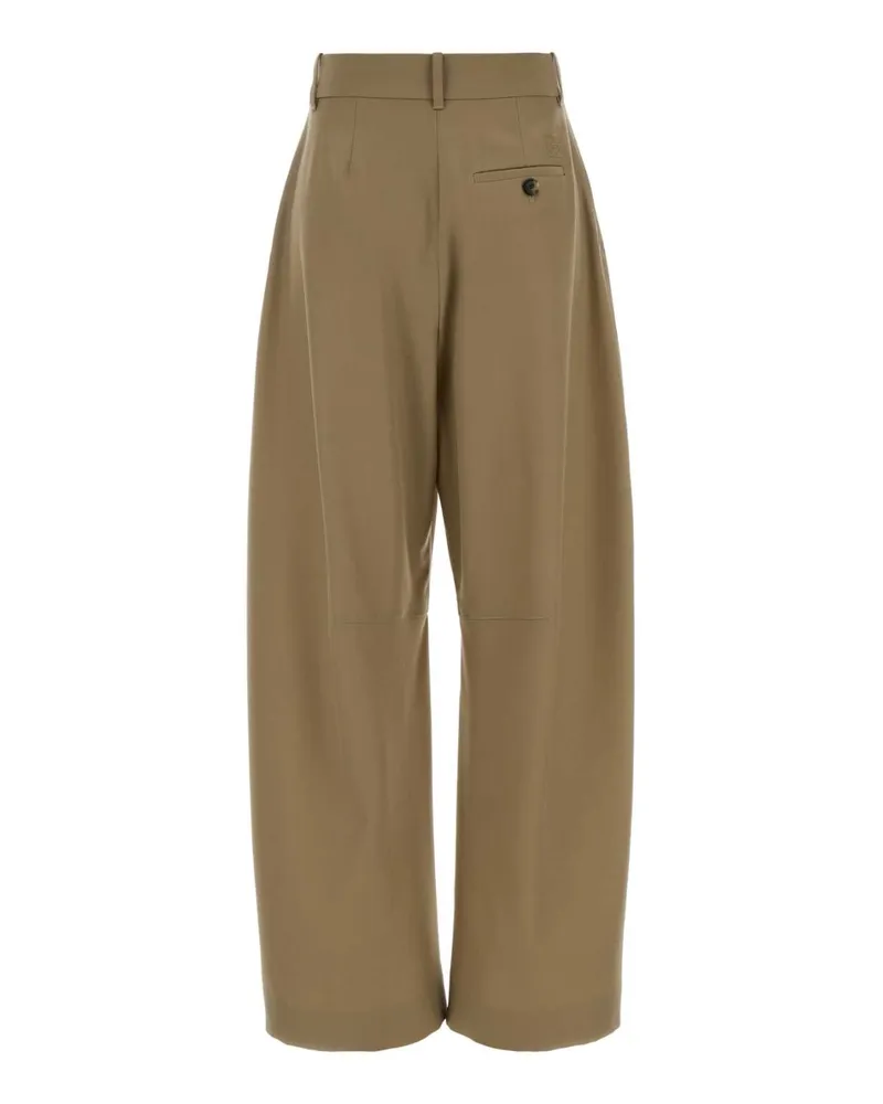 Loewe Sand Exterior: Wool Pantaloni Trousers Beige