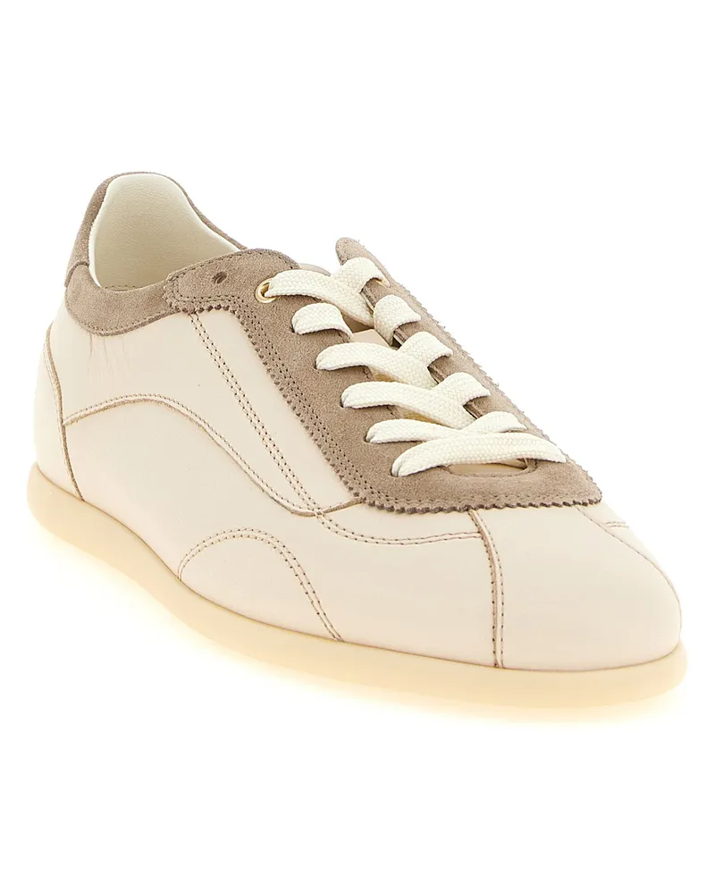 Brunello Cucinelli Slim Sneaker — Cream Cream