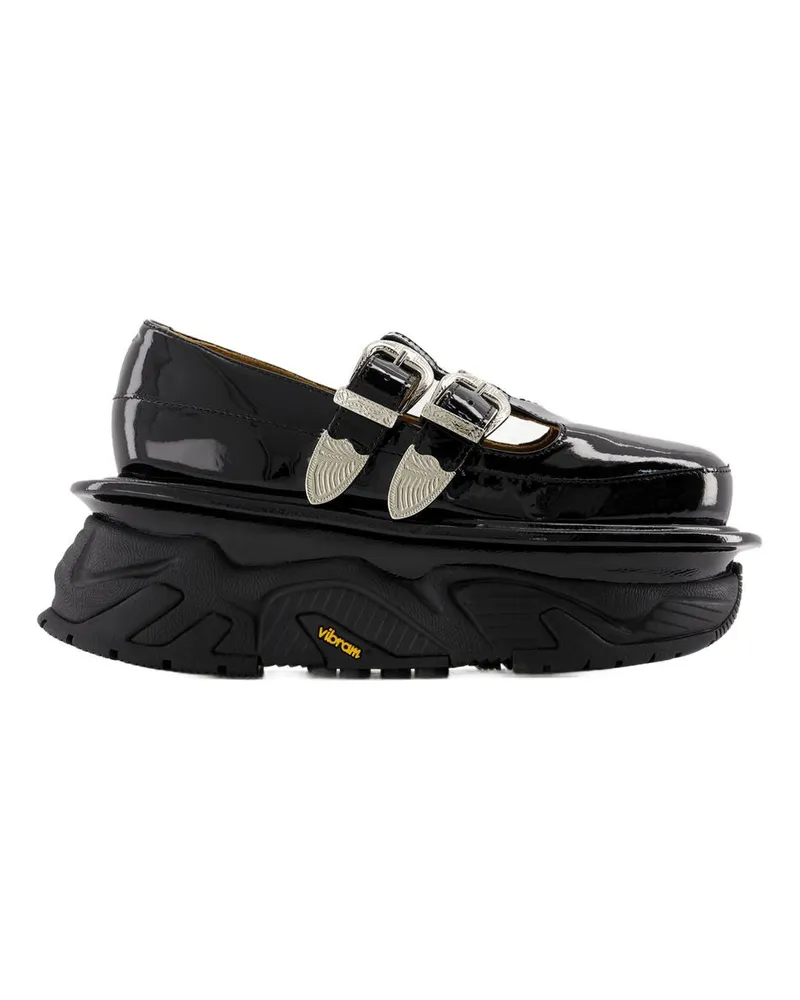 Toga Women's Leather Patent Loafer Black Black