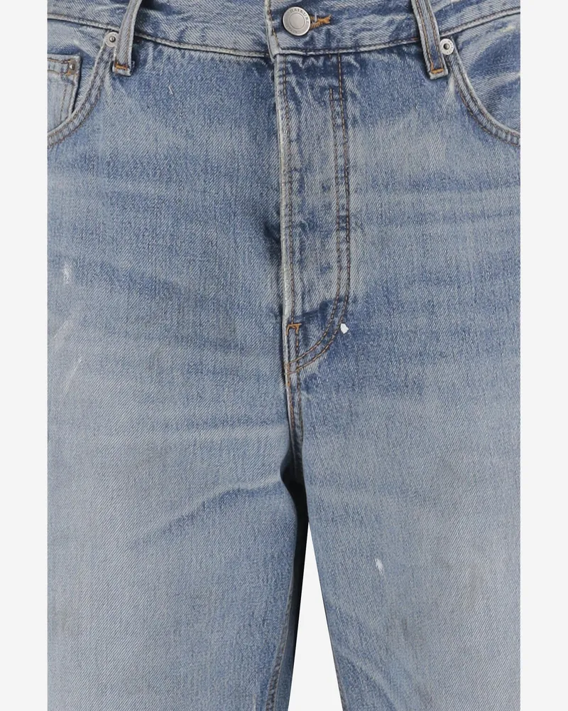 Haikure Men's Cotton Jeans Light Denim Blue
