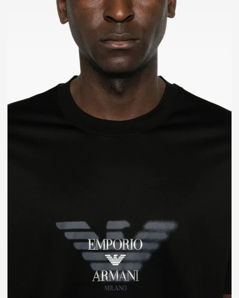 Emporio Armani Logo-Print T-Shirt — Black Black