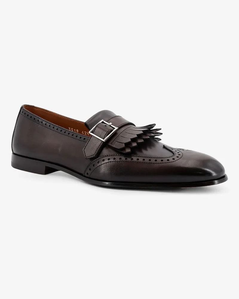 Doucal´s Men's Loafers Decò Brown Leather Brown