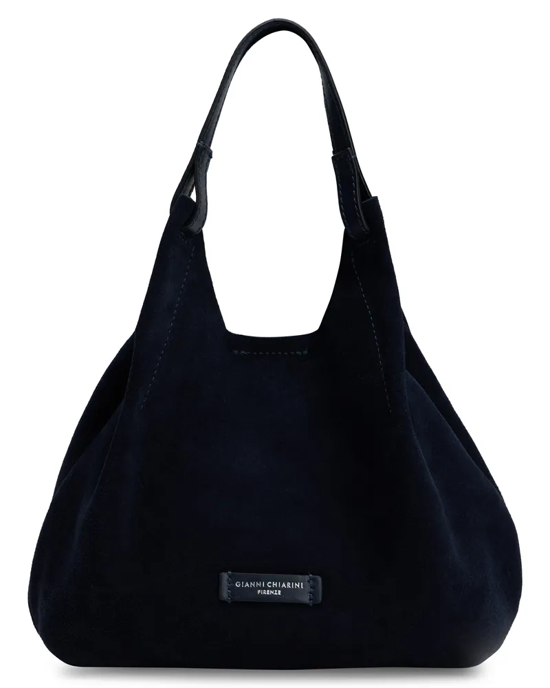 Gianni Chiarini Women's Tote Bag Midnight Blue Calfskin Navy