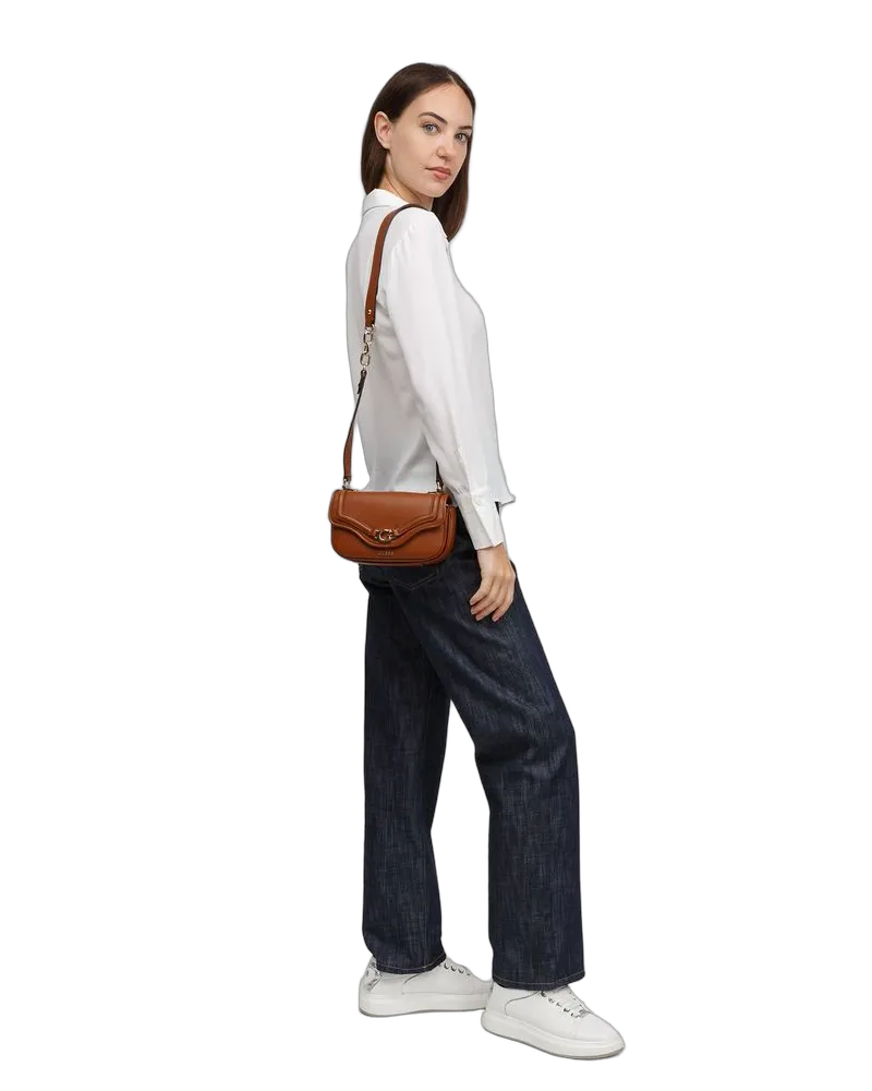 Guess Dea Crossbody Bag — Cognac Cognac