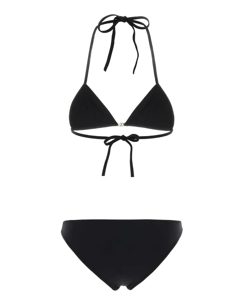 Gucci Women's Black Stretch Nylon Bikini Completi Suits Black