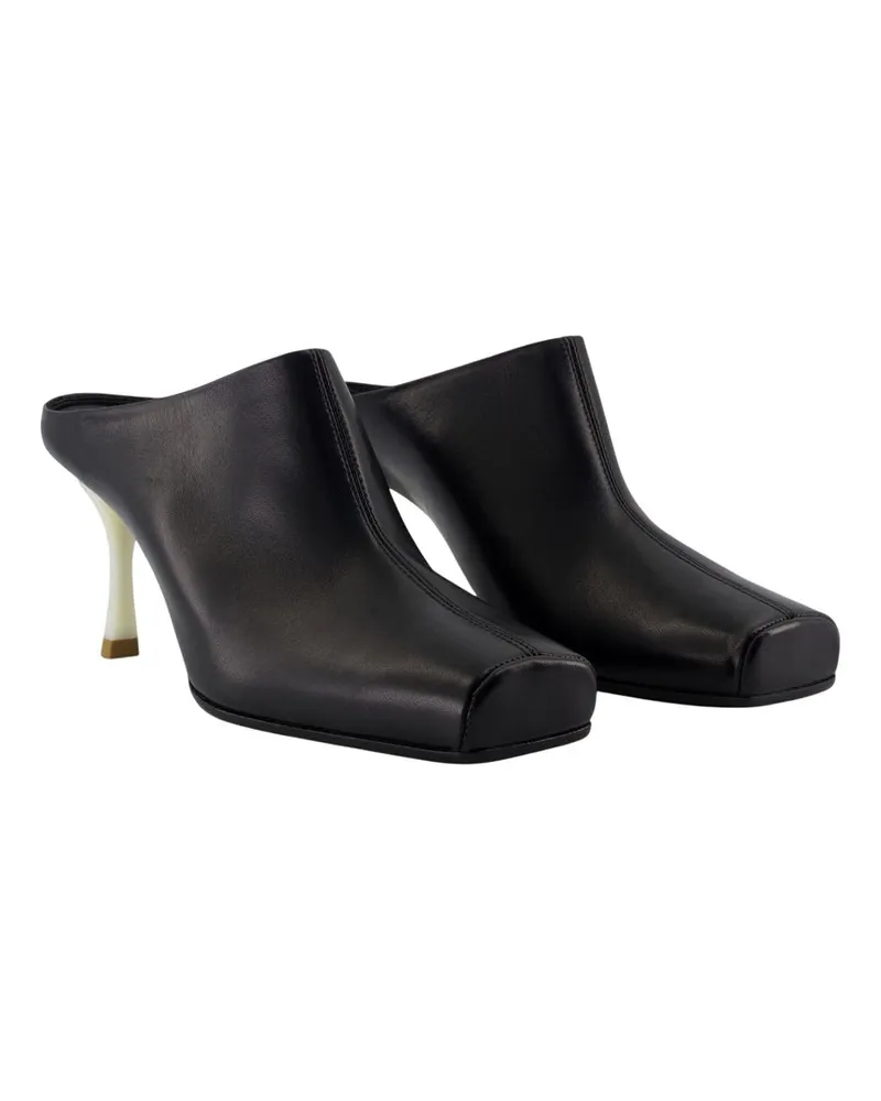 Maison Margiela Women's Sandals -  Leather Black Lambskin Shoes Flat-Shoes Black