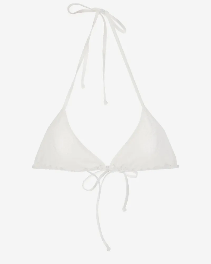 MC2 Saint Barth Women's Bikini Top White Polyamide Elastane Swimwear Sea Clothing White