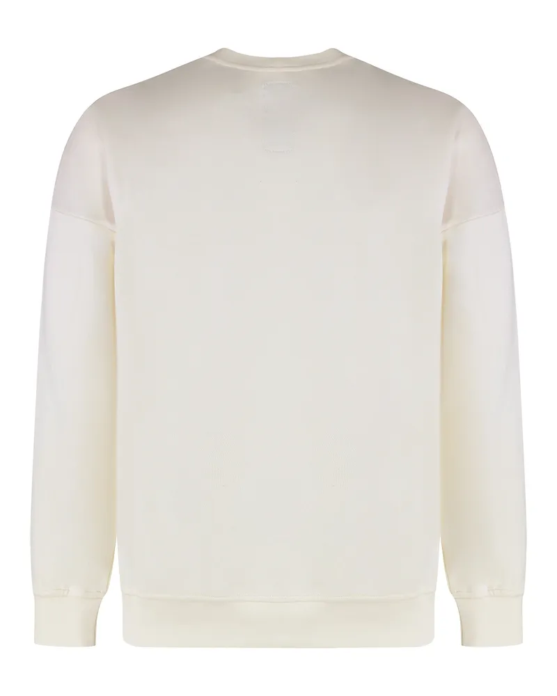 Rick Owens Men's Cotton Crewneck With Logo Cream Sweatshirts Sweater Cream