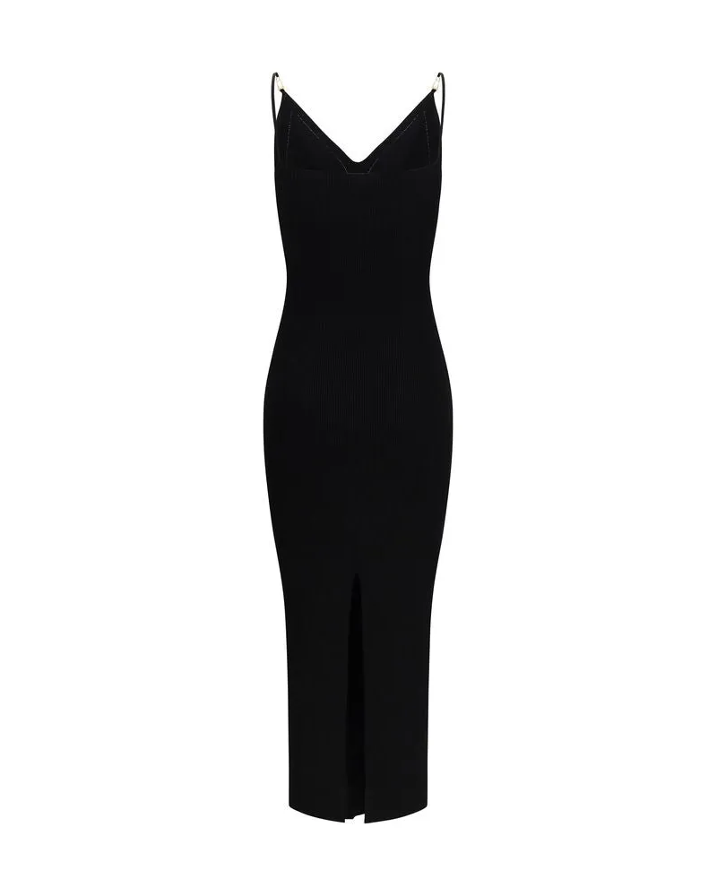 Versace Women's Black Viscose Casual Dress Black