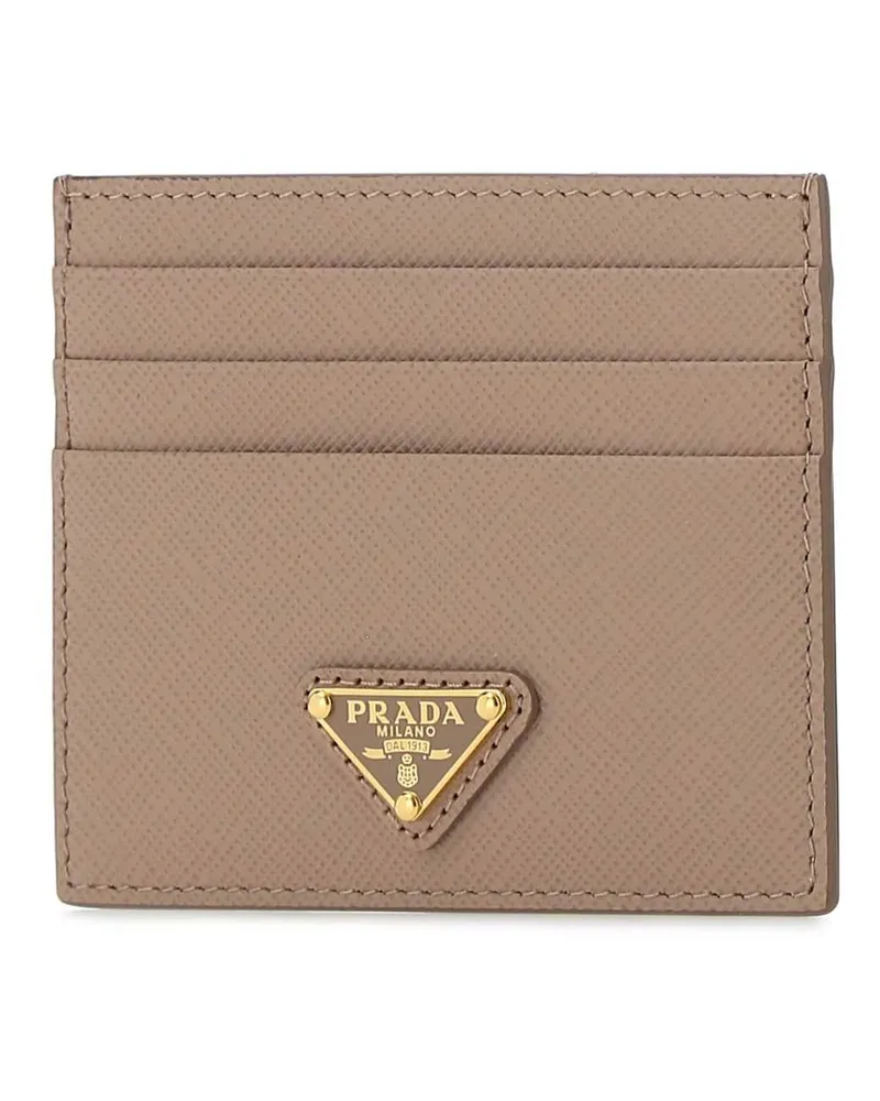 Prada Women's Powder Pink Leather Card Holder F0236 Calfleather Portafogli Wallet Pink