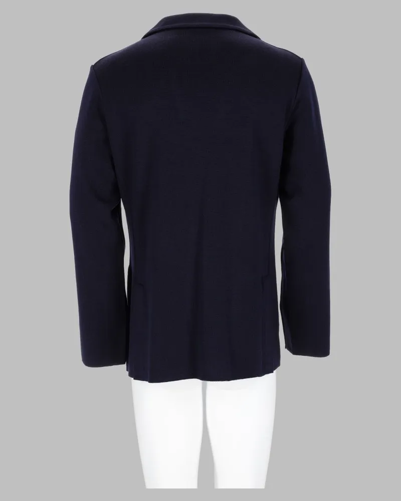 LARDINI Wool Blazer — Navy Navy
