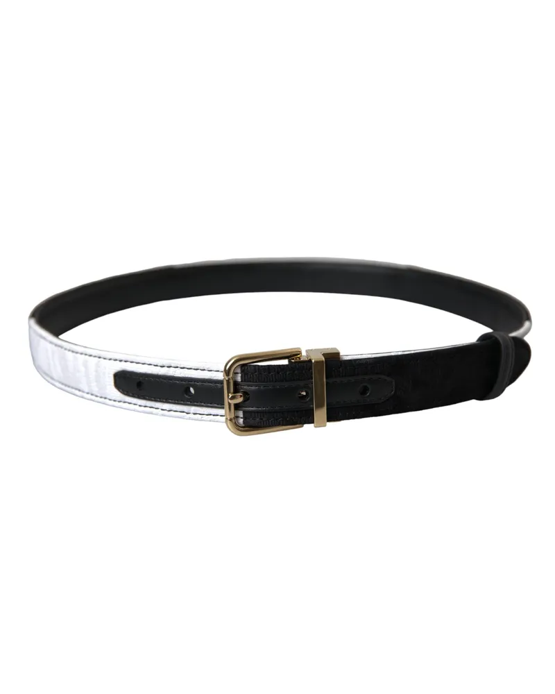 Dolce & Gabbana Patchwork Logo Belt — Black Black