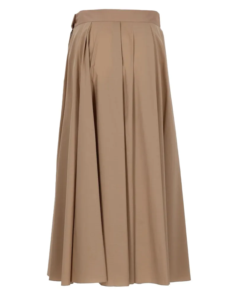 Fay Cotton Midi Skirt — Beige Beige