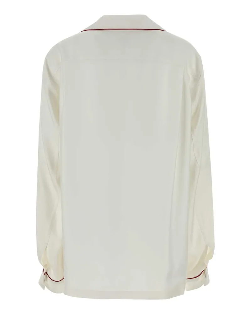 Tom Ford Silk Pajama-Style Shirt — White White