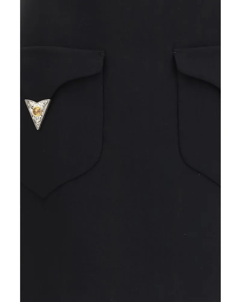 Versace Aries Mini Skirt — Black Black
