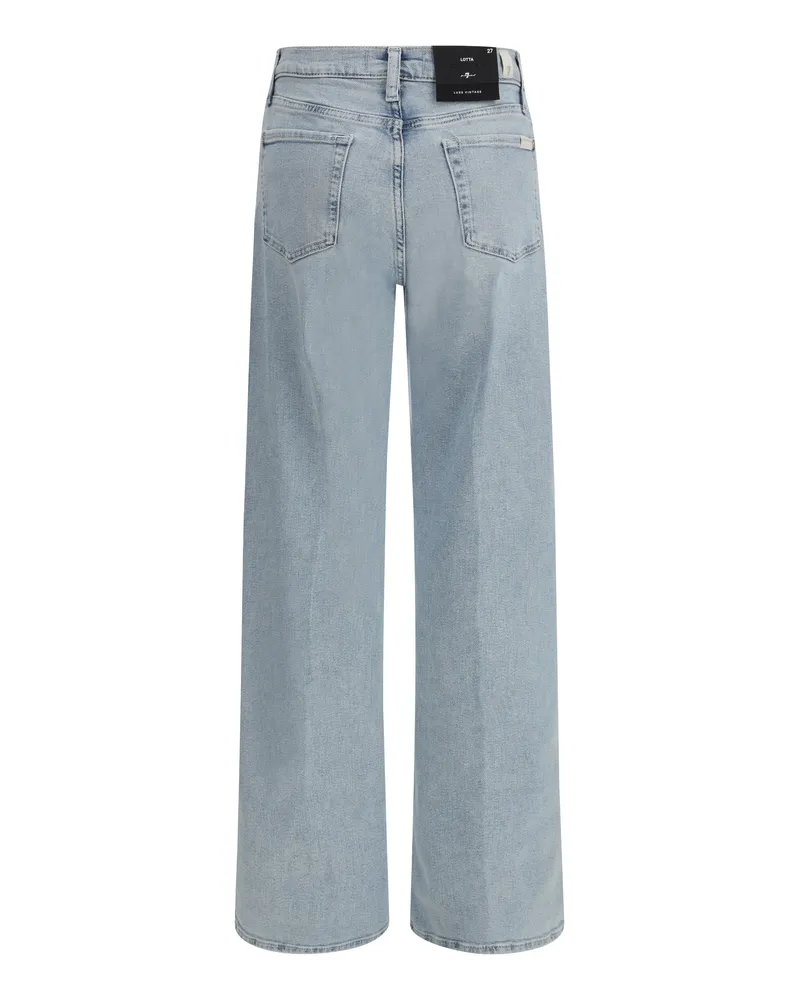 7 for all mankind Women's Jeans Lotta Wide-Leg Frozen Cotton Blue