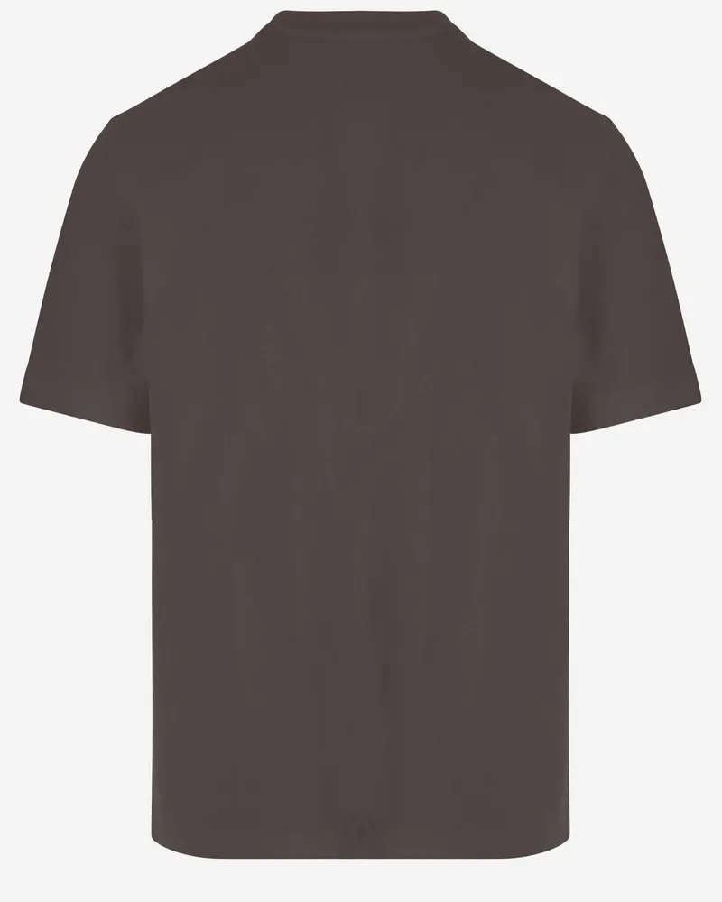 Jacquemus Embroidered Logo Cotton T-Shirt — Brown Brown