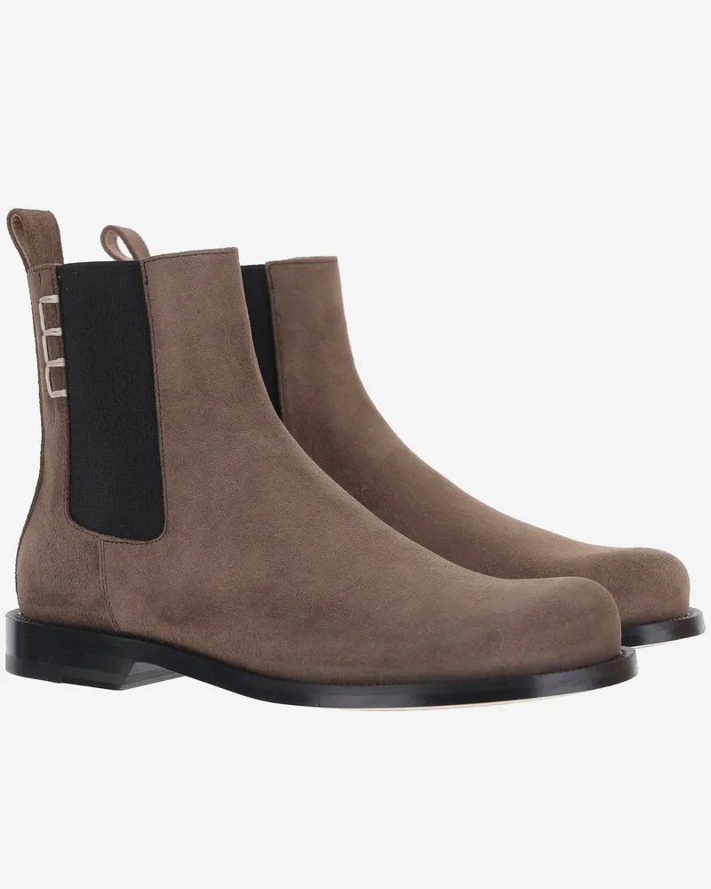 J.W.Anderson Loafer Detail Leather Chelsea Boot — Brown Brown