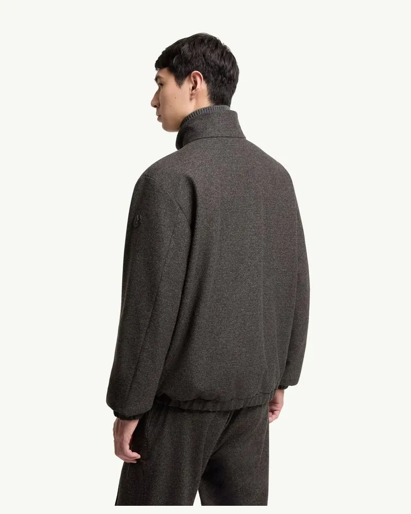 Moncler Wool Blend Jacket — Charcoal Charcoal
