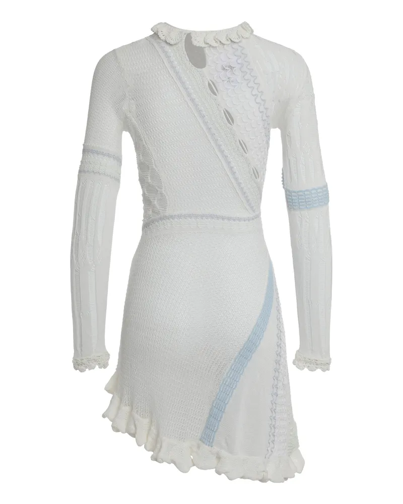Roberta Einer Women's Knitted Dress With Long Sleeves White Cotton White