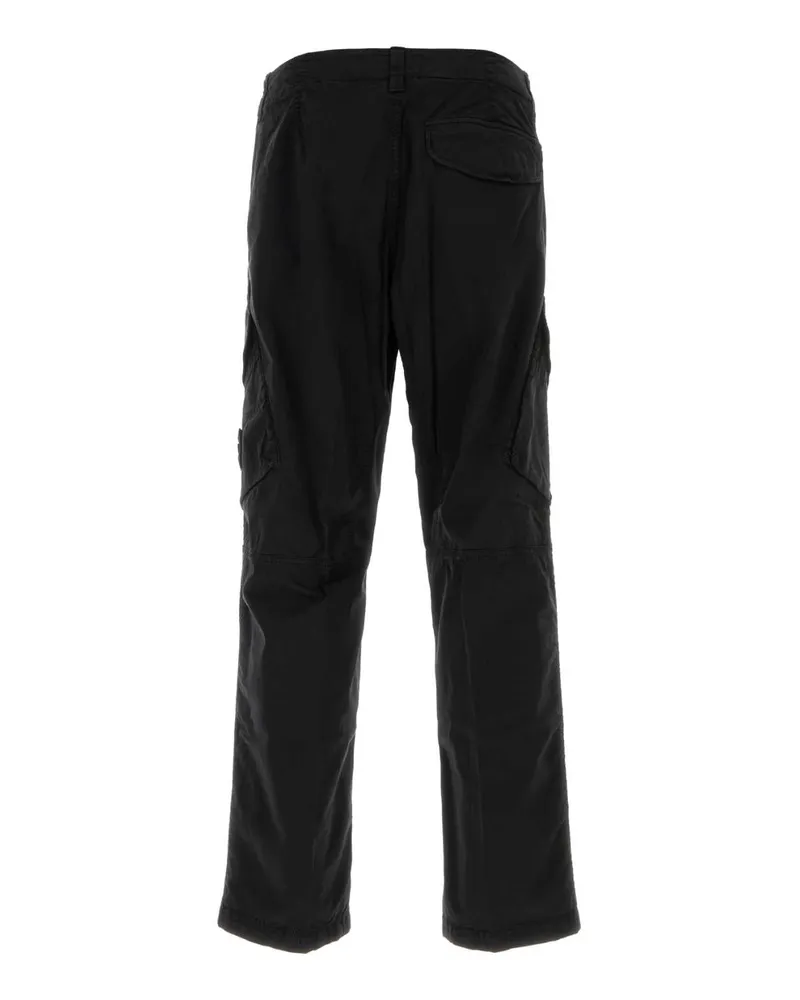 Stone Island Stretch Cotton Cargo Pants — Black Black