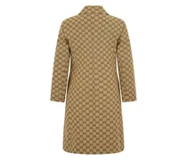 GG Monogram Cotton Trench Coat — Camel