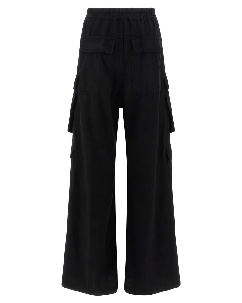 DRKSHDW by Rick Owens Women Black Cotton Cargo Pants Black