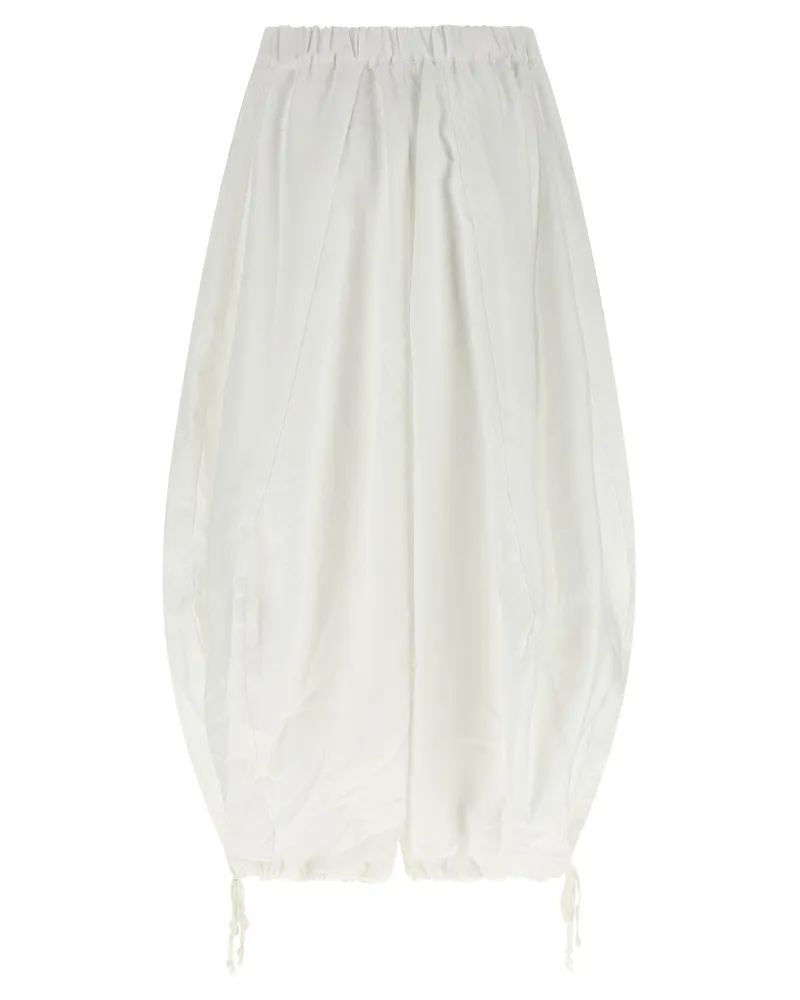 Comme des Garçons Women White Polyester Casual Pants White