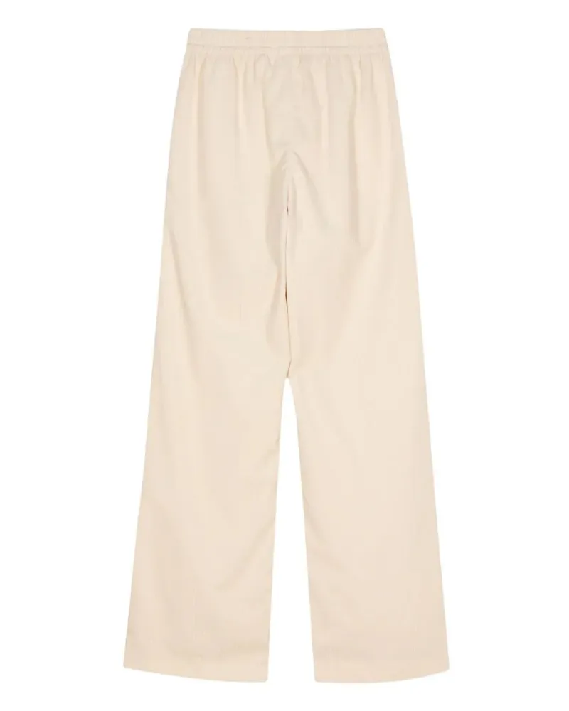 Eleventy Women's Wide-Leg Corduroy Trousers Beige Aw24 W Beige
