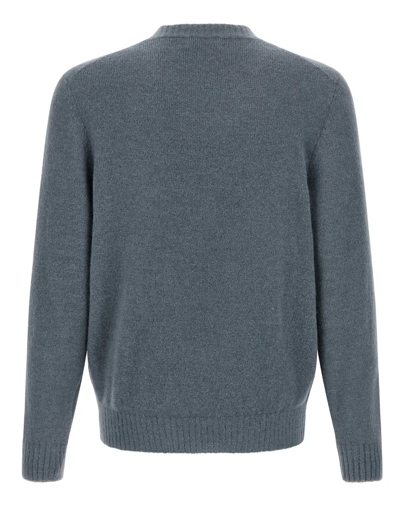 Brunello Cucinelli Alpaca, Cashmere and Wool Blend Sweater — Blue Blue