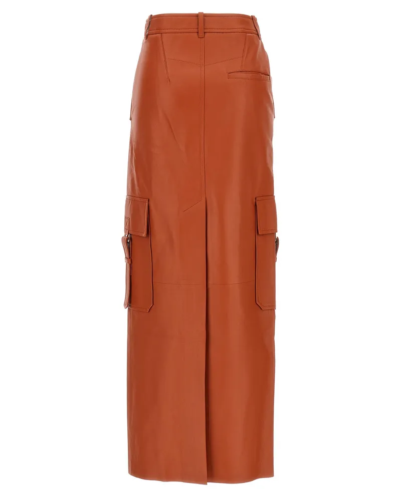 Zimmermann Illustration Skirt — Orange Rust