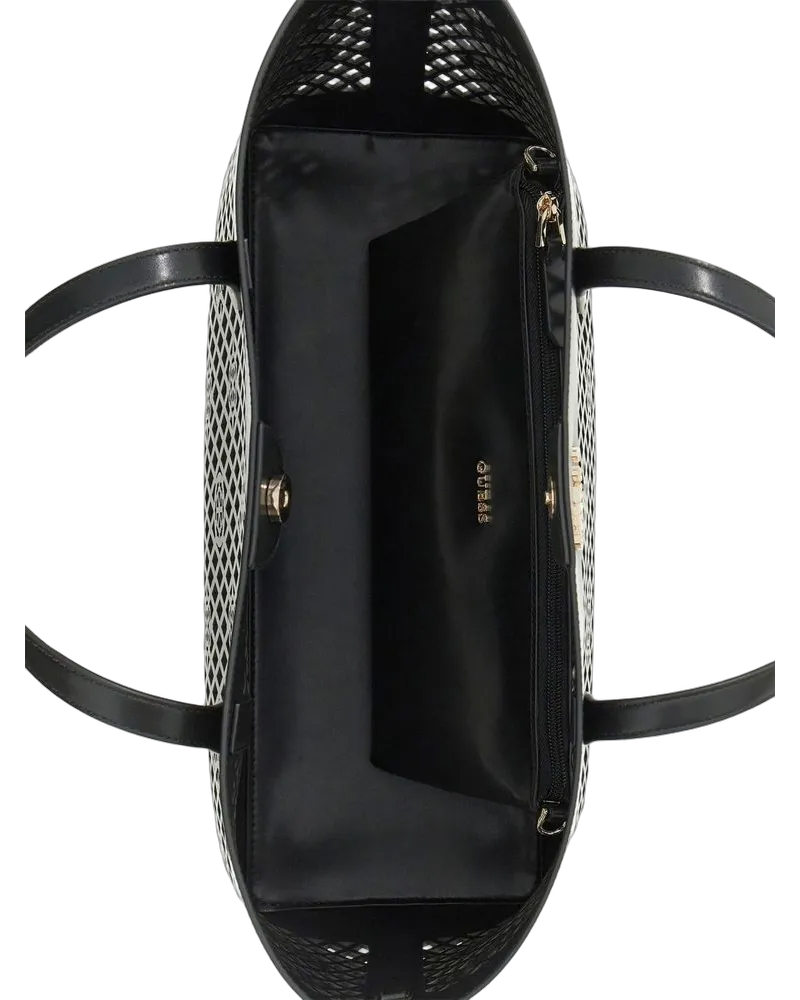 Guess Women's Tote Black Polyurethane Tote-bags Black