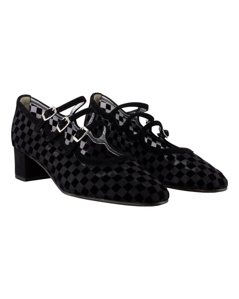 Carel Women's Kinight Pumps -  Leather Black Calfskin Shoes Black