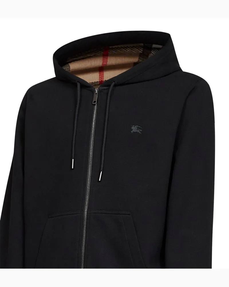 Burberry Check Sweatshirt — Black Black