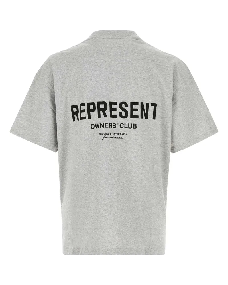 REPRESENT Men's Owners Club T-Shirt Gray Cotton Gray