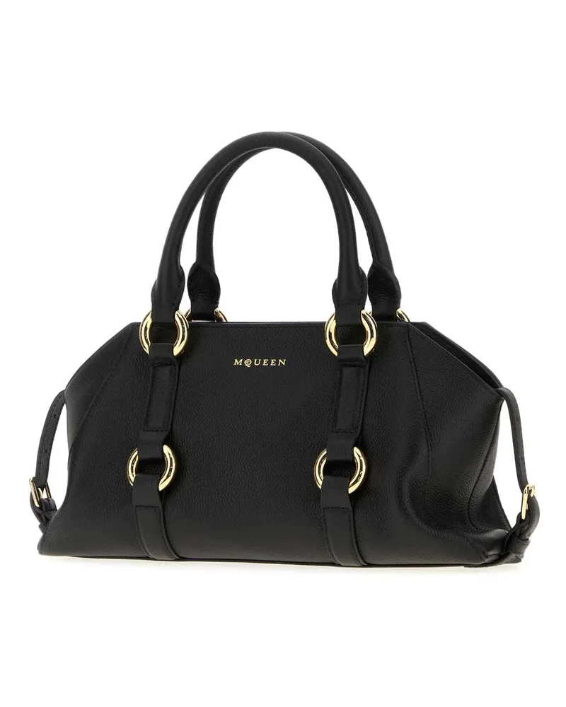 Alexander McQueen 8515961vdeb 1000 Black Calf Skinbrass Borse A Mano Bag Black