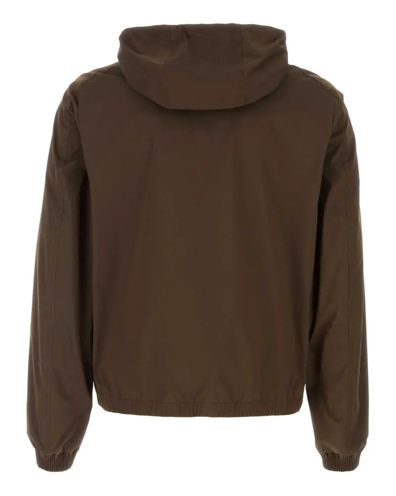 MOORER Men's Chocolate Stretch Polyester Albori Jacket Moro Giubbini Brown