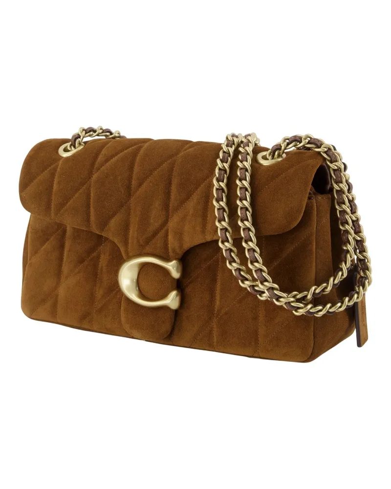 Coach Women's Tabby 26 With Chain Shoulder Bag -  Suede Brown Cowhide Shoulder-Hobo-Bags Brown