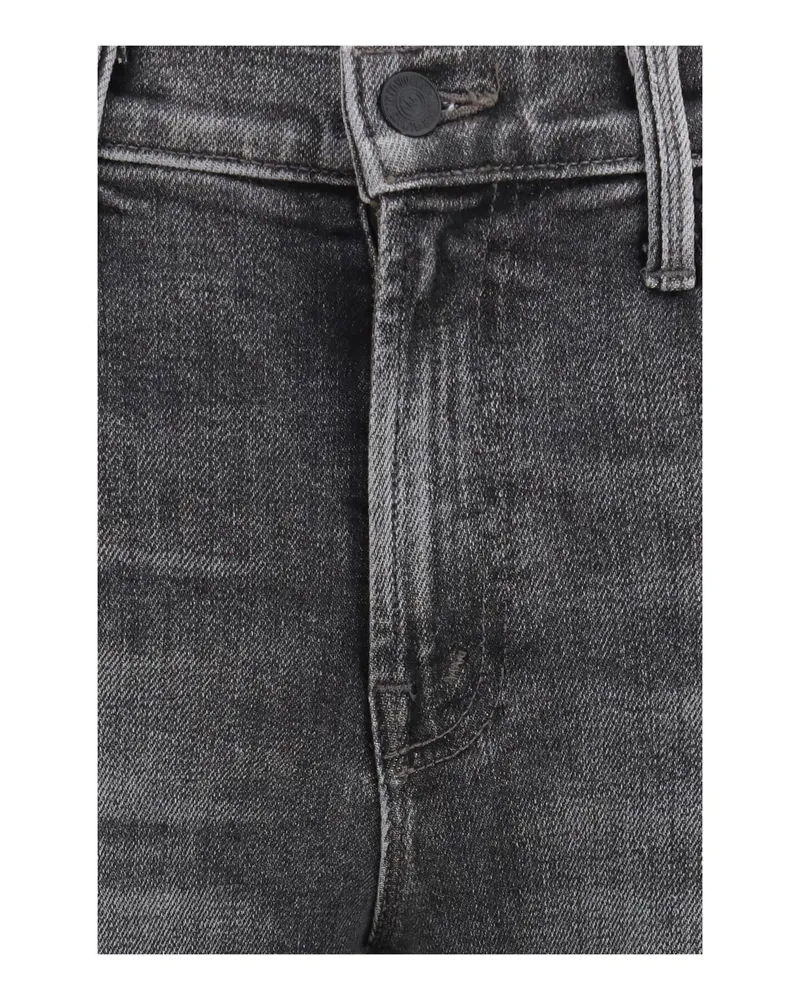 Mother Women's Jeans Bookie Sneak Grey Cotton Gray