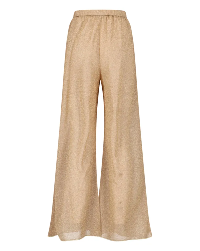 Oséree Women's Trousers Golden Polyamide Gold